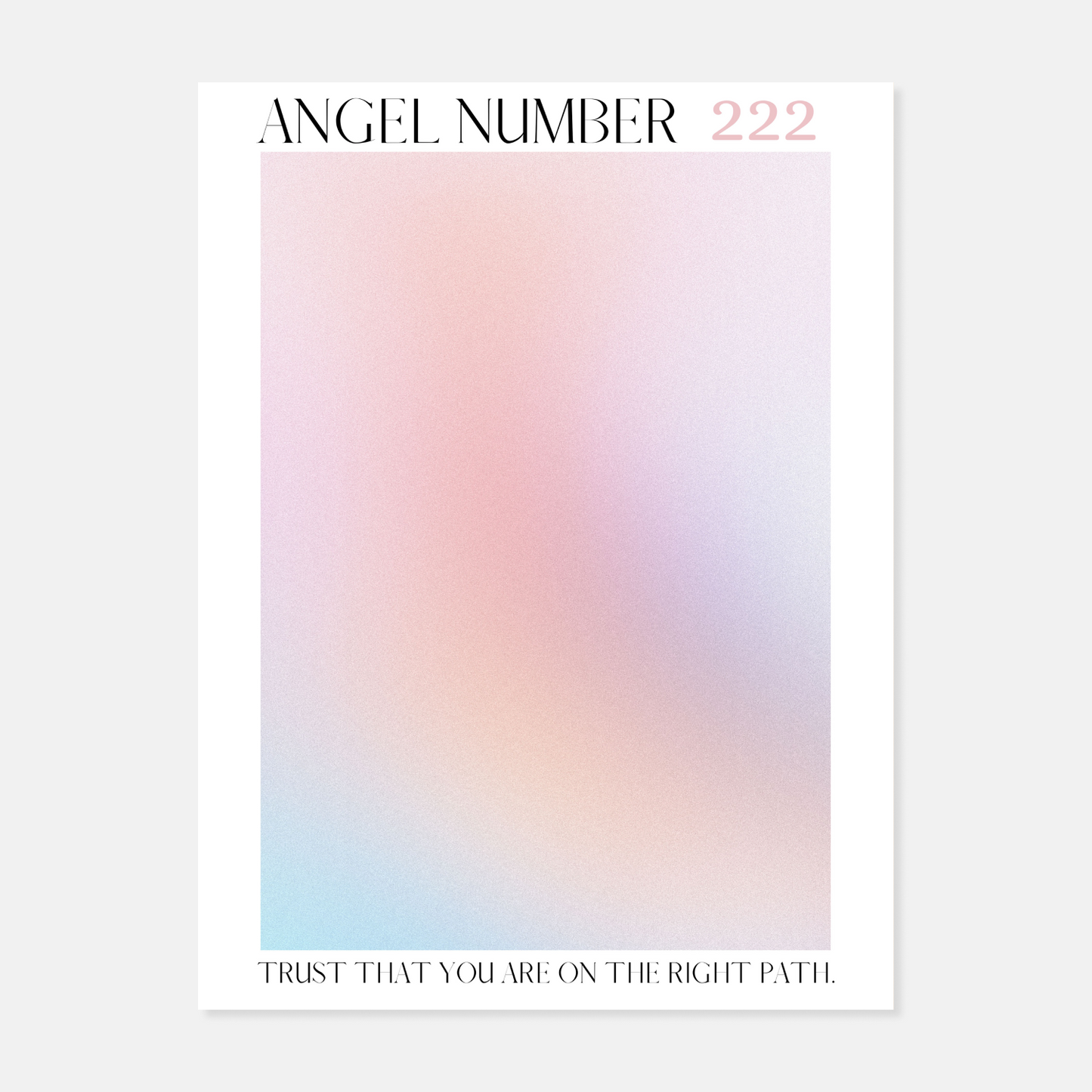 Trust Angel Number 222 Print by Melissa Wanbon