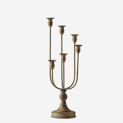 French Vintage Multi-Arm Iron Candle Holder