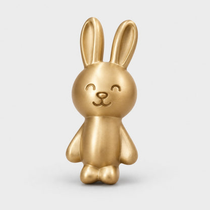 Whimsical Rabbit and Carrot Brass Cabinet Knobs