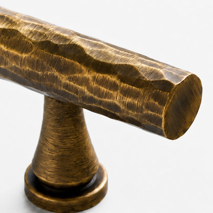 Hand-Hammered Solid Brass Cabinet Pulls Knobs