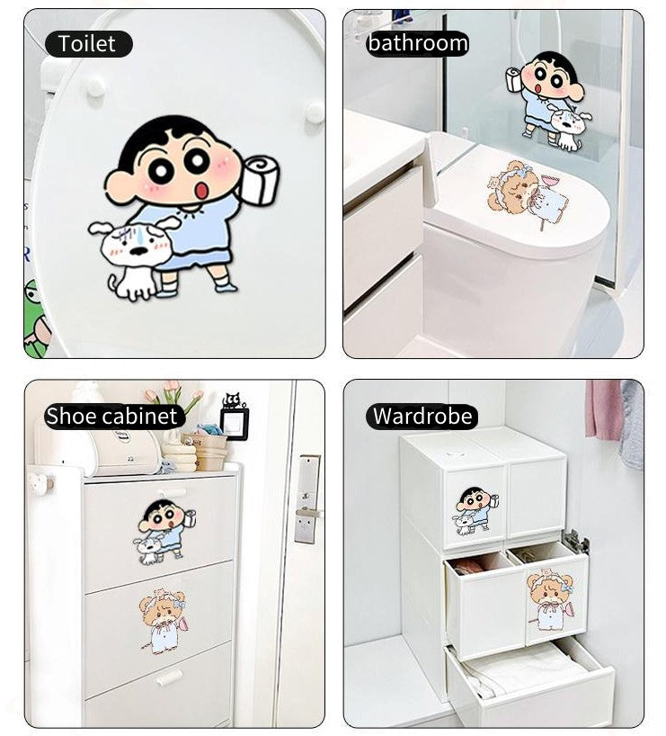 Creative Cartoon Sticker Decoration Deodorant Toilet Aromatherapy Sticker Y09