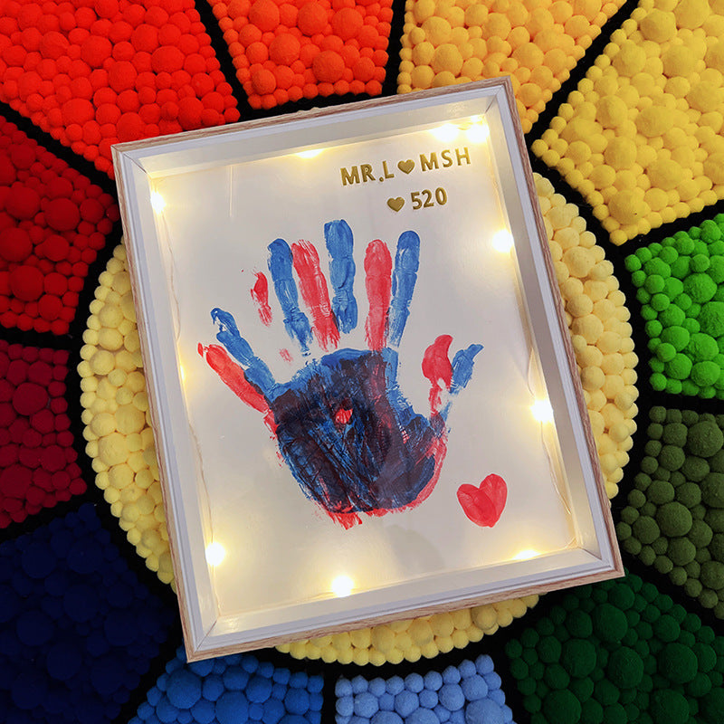 DIY Couple Children Hand Print Photo Frame Birthday Christmas Gift Y12