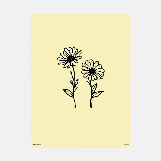 Daisy Print By Inked By Dani