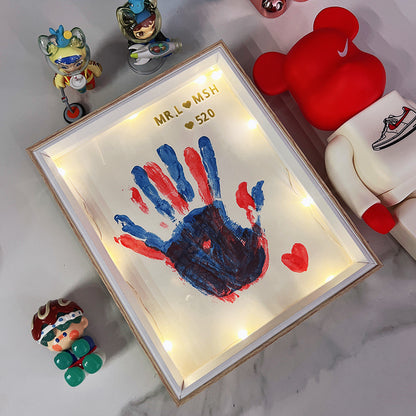 Cadre photo à empreintes de main pour couple et enfants, cadeau d'anniversaire ou de Noël, DIY Y12