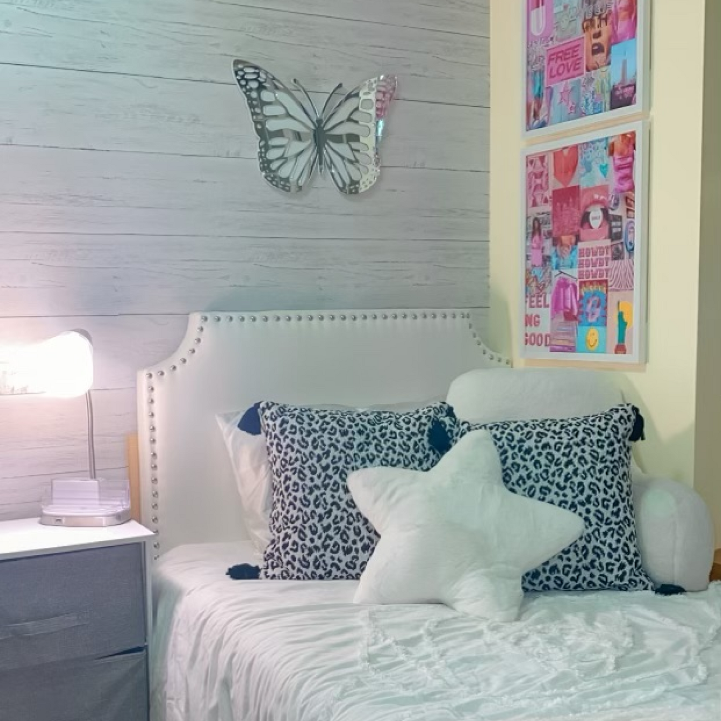 Arte de pared acrílico con forma de mariposa