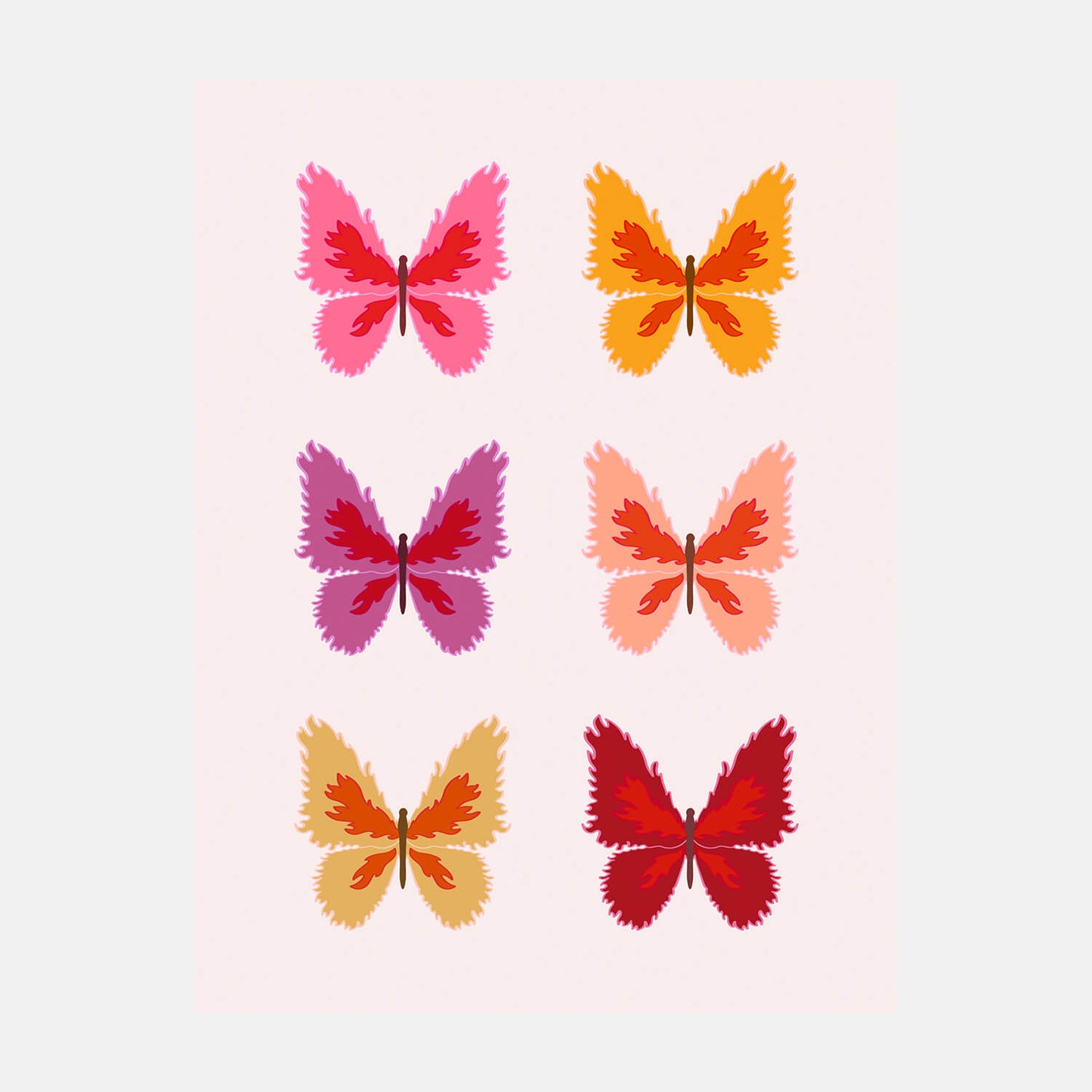 Stacked Butterflied Print by Renee K. Art