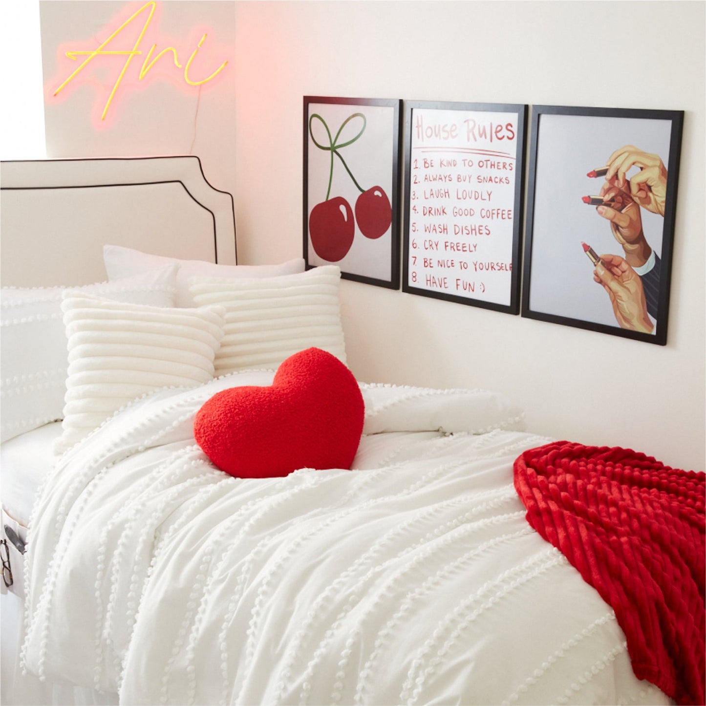 Brooke Boucle Heart Pillow