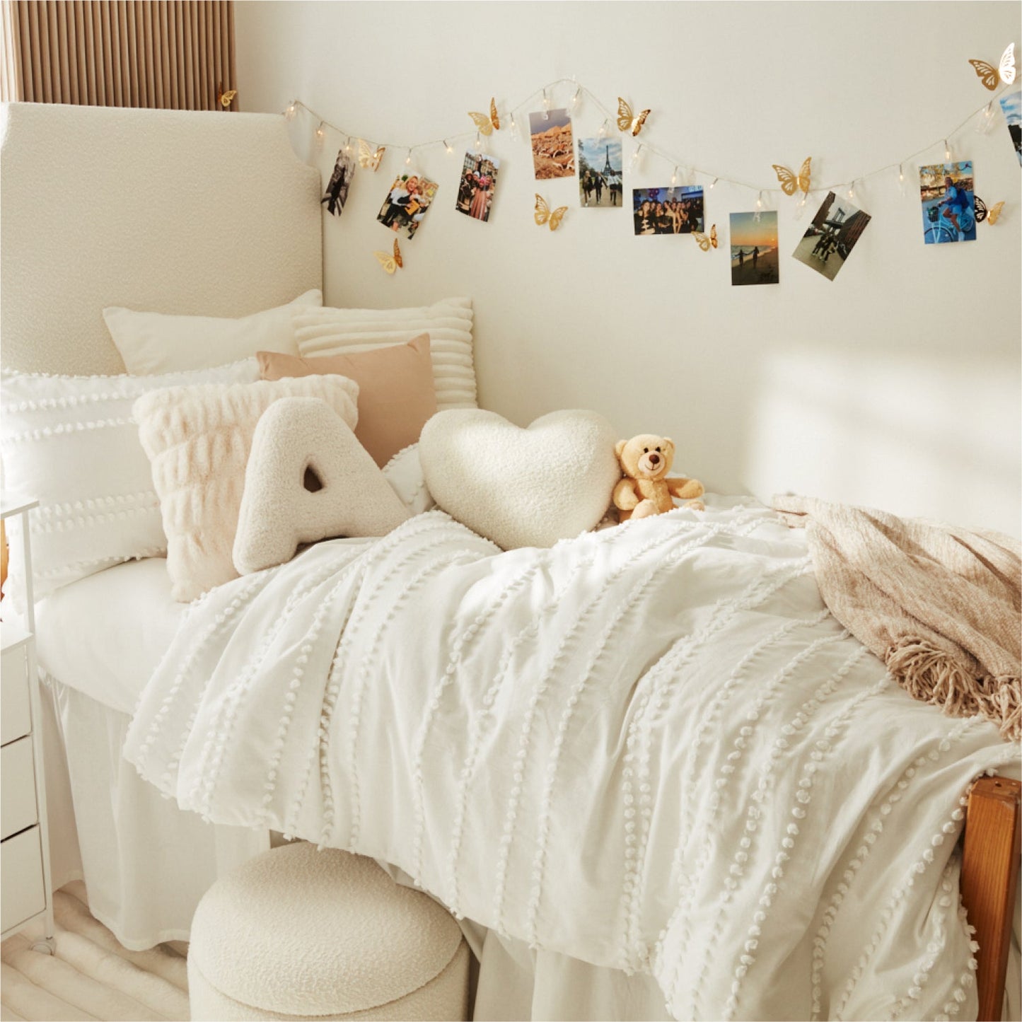 Almohada con letras de sherpa de Alphie