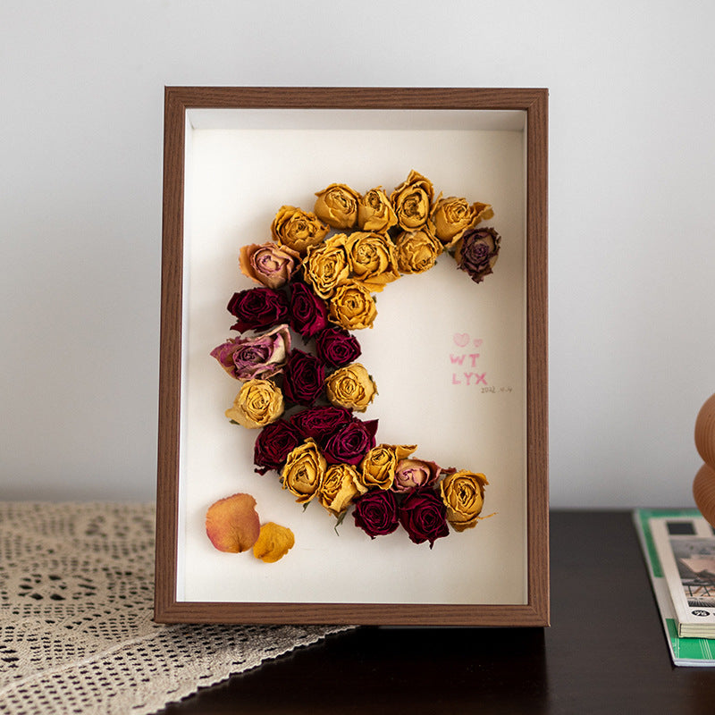 Dried Flower Photo Frame Handmade DIY Table Picture Frame Y11