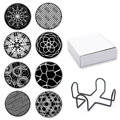 Printed Round Anti Slip Silicone Coasters For Drinks Set Y28
