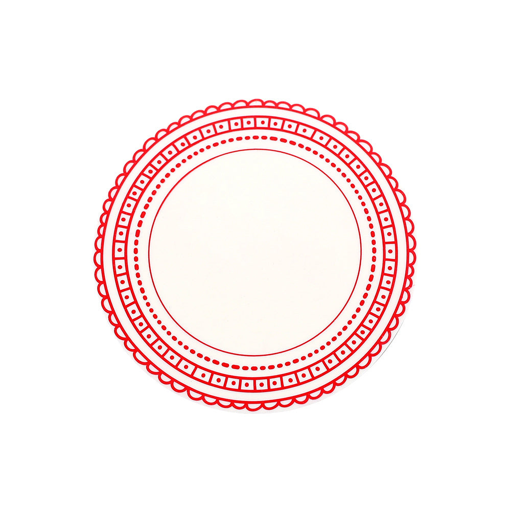 Printed Round Silicone Non Slip Coaster Dining Table Coffee Coaster Y37