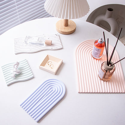 Plateau à bijoux en plâtre, organiseur pour accessoires photo, pour la maison et le bureau, Y42