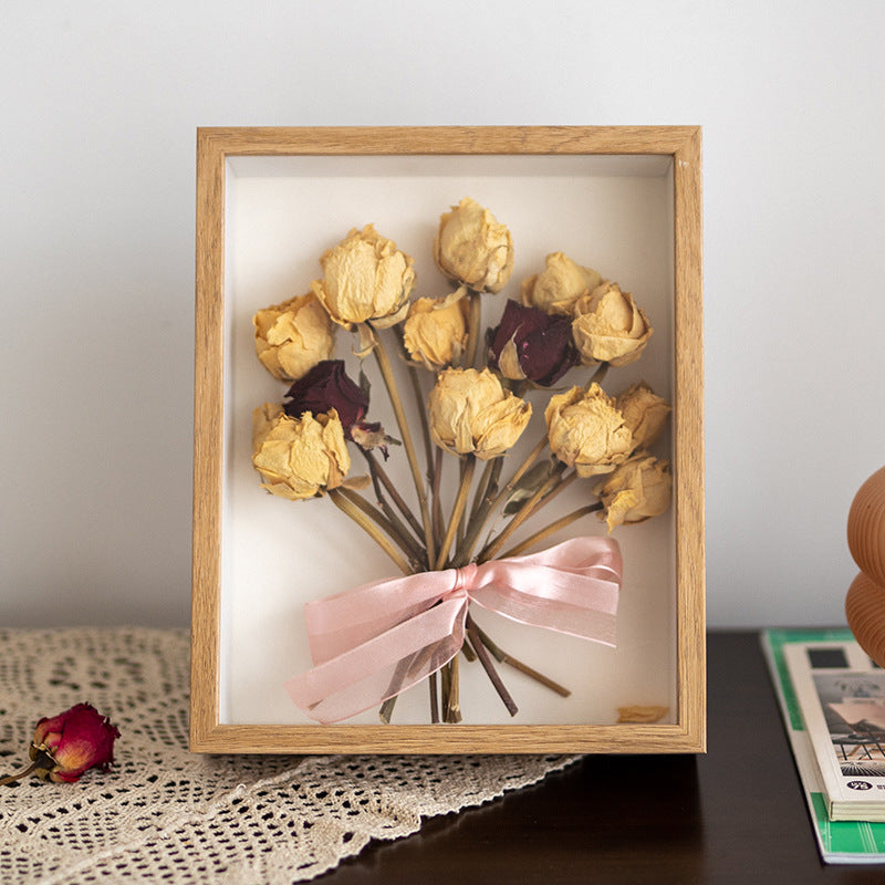 Dried Flower Photo Frame Handmade DIY Table Picture Frame Y11