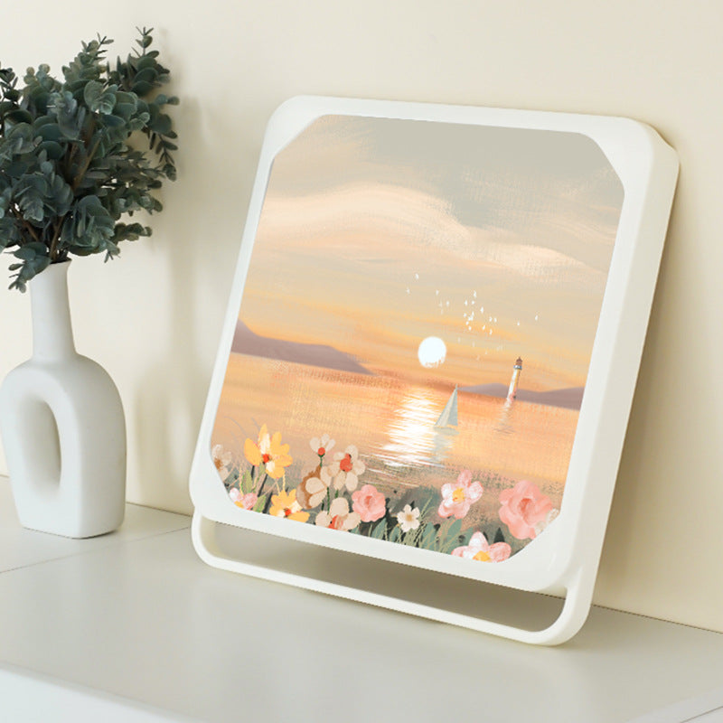 Bathroom Mural Storage Box - Decorative Wall Hanging Folding Shelf Y43