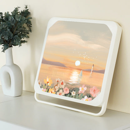 Bathroom Mural Storage Box - Decorative Wall Hanging Folding Shelf Y43
