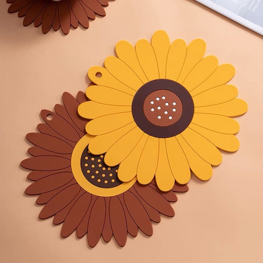 Nordic Sunflower Non Slip PVC Placemat Dining Table Coaster Y38