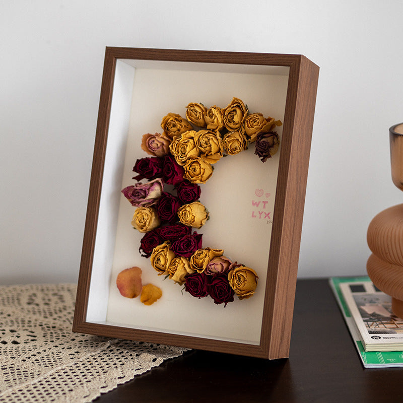 Dried Flower Photo Frame Handmade DIY Table Picture Frame Y11