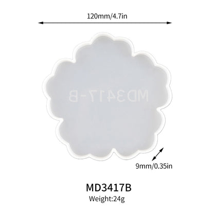 Moules créatifs en résine pour dessous de verre à fleurs, en silicone, pour tasses, Y25