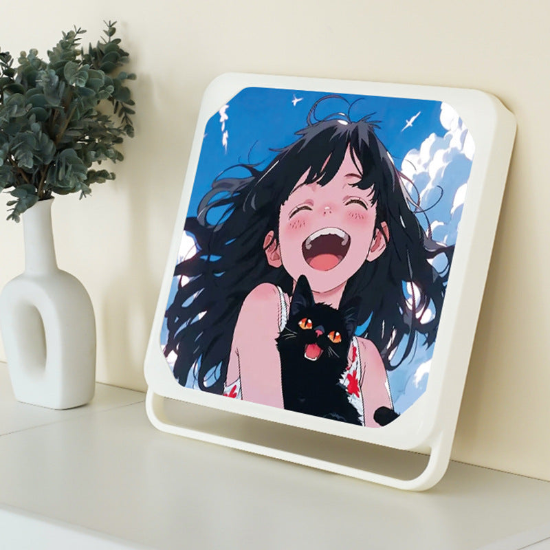 Bathroom Mural Storage Box - Decorative Wall Hanging Folding Shelf Y43