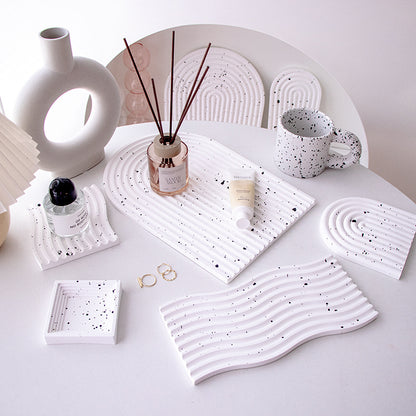 Plateau à bijoux en plâtre, organiseur pour accessoires photo, pour la maison et le bureau, Y42