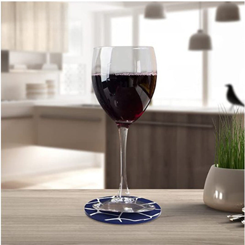 Printed Round Anti Slip Silicone Coasters For Drinks Set Y28