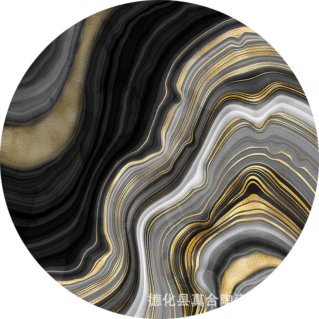 Dessous de verre absorbant en céramique à texture marbre avec base en liège personnalisable Y29