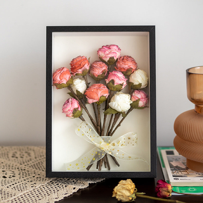 Dried Flower Photo Frame Handmade DIY Table Picture Frame Y11