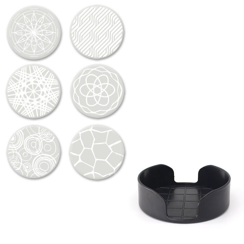 Printed Round Anti Slip Silicone Coasters For Drinks Set Y28