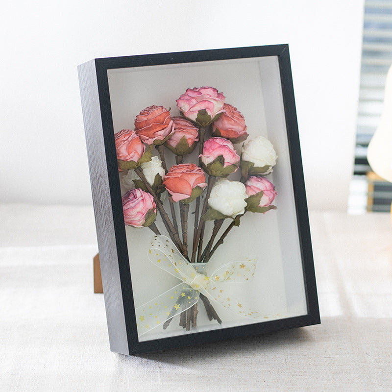 Dried Flower Photo Frame Handmade DIY Table Picture Frame Y11