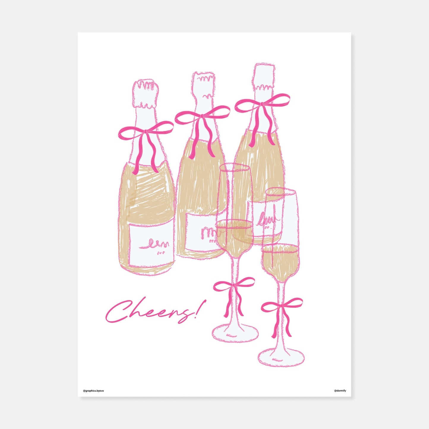 Cheers Print by Graphics by Eva