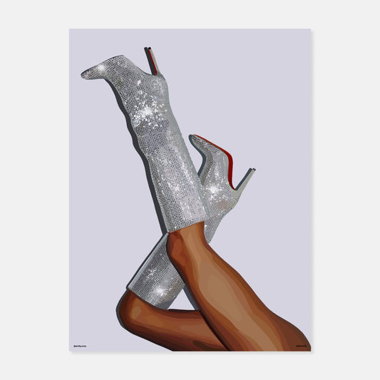 Sparkle Boots Print by artby.cms