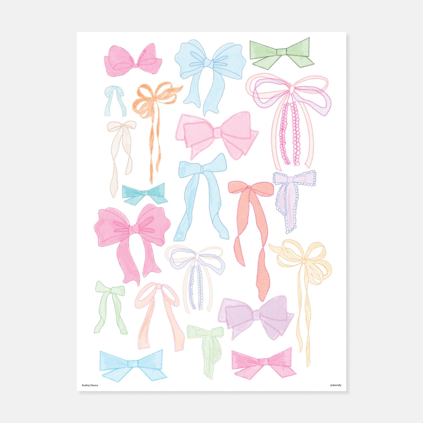 Bows Print by Audrey Hanna