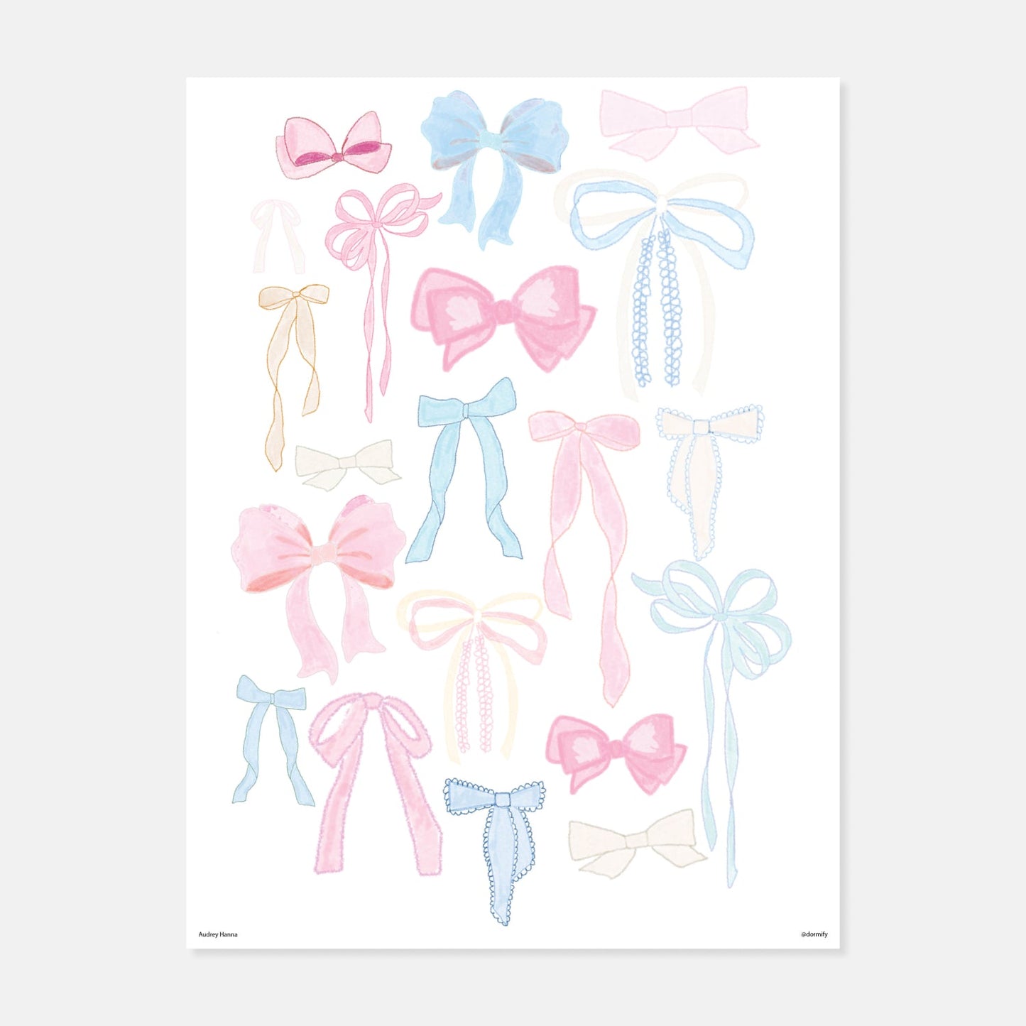 Bows Print by Audrey Hanna