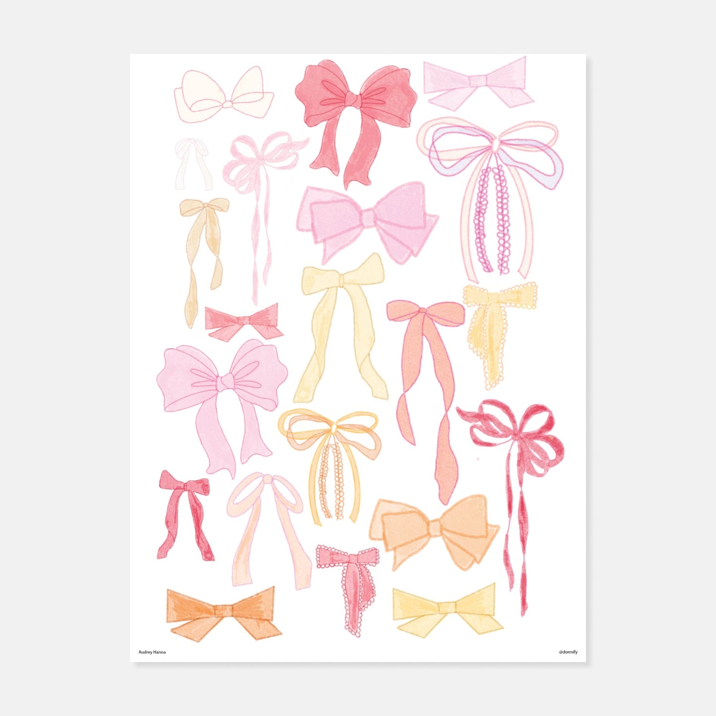 Bows Print by Audrey Hanna