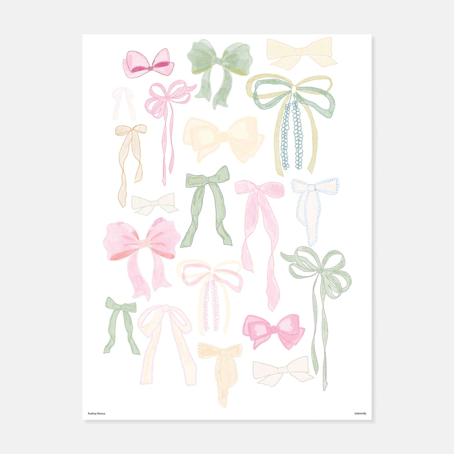 Bows Print by Audrey Hanna