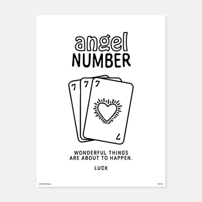 Impresión del ángel número 777 de Frieda Print Designs