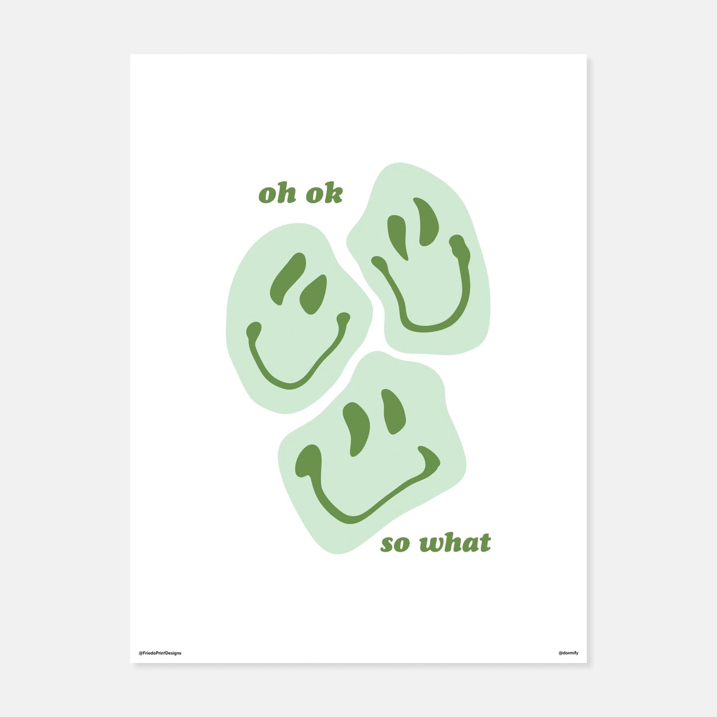 Oh Ok Print by Frieda Print Designs