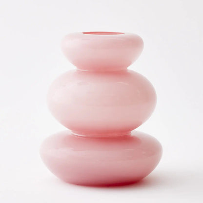 Vase en verre coloré Pebble Rose