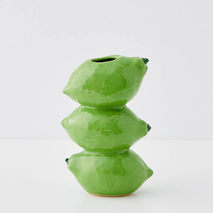 Vase en céramique à motif citron vert