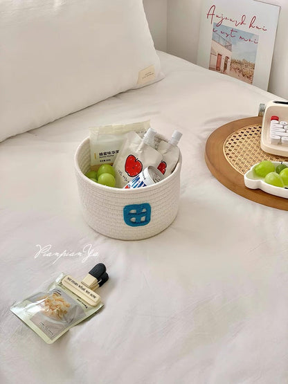 Cesta de almacenamiento con forma de casa kawaii