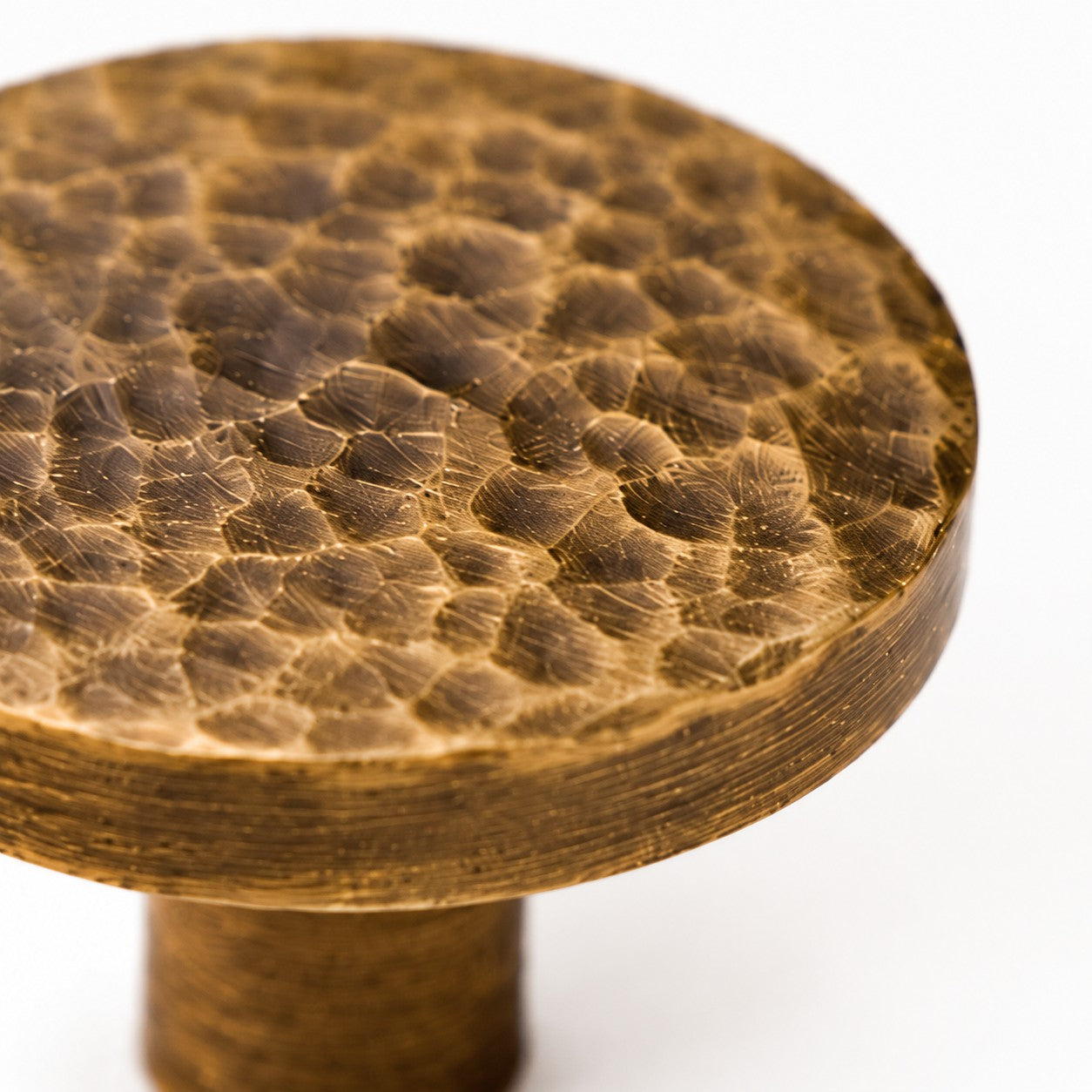 Hand-Hammered Solid Brass Cabinet Pulls Knobs