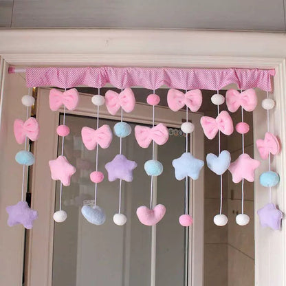 Soft Girl Pastel Bow Curtain YP105