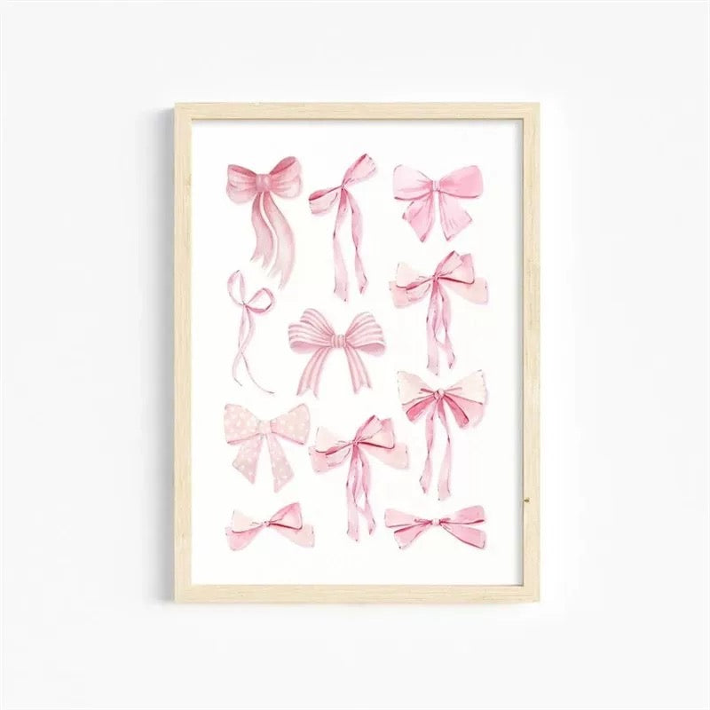Pink Bow Coquette Poster