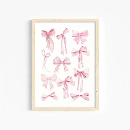 Pink Bow Coquette Poster