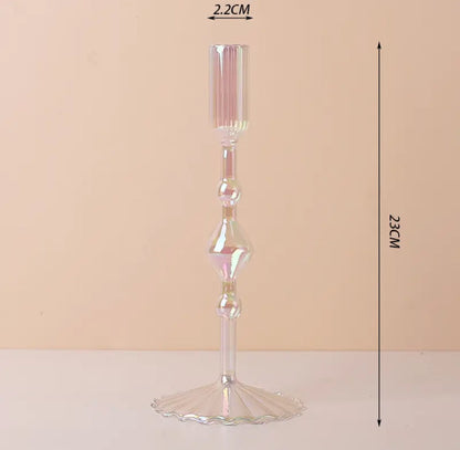 Candelabro de vidrio cónico YP40