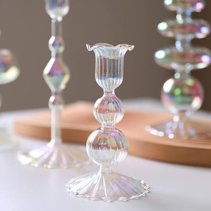Candelabro de vidrio cónico YP40