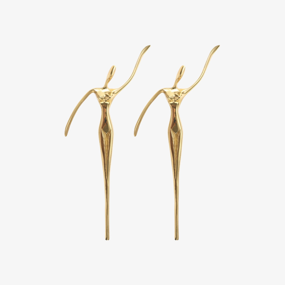 Sculptural Brass Cabinet Handle | Thinker Drawer Pull for Cabinets & Wardrobes