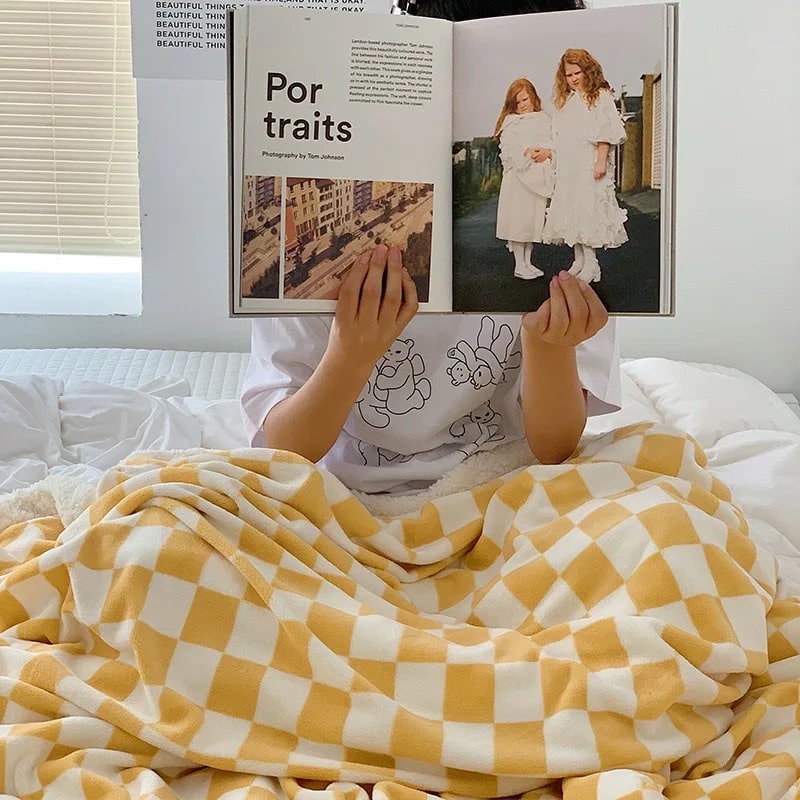 Nordic Checkerboard Blanket YP56