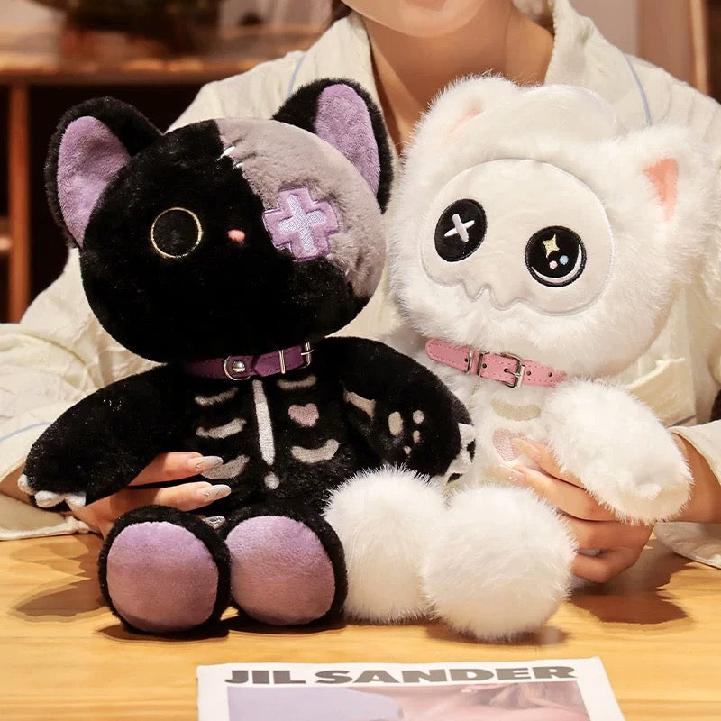 Kawaii Skeleton Cat Plush Toy