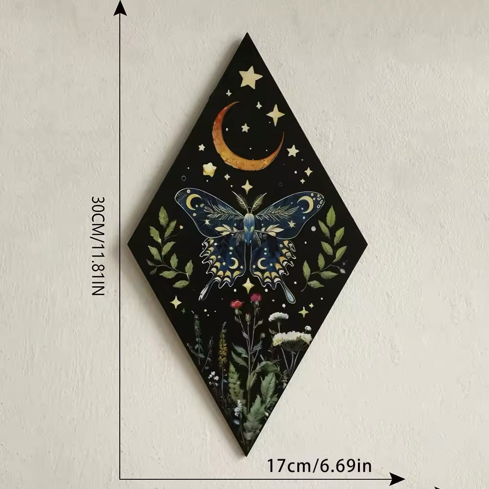 Decoración de pared de mariposas y brujas
